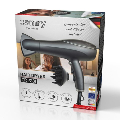 Camry Suszarka do włosów - 2200W + dyfuzor