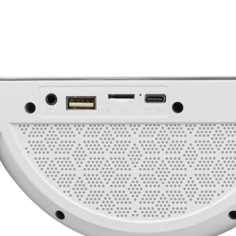 Głośnik Bluetooth LED RGB z ładowarką indukcyjną, biały