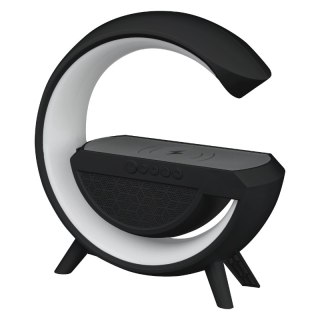 Głośnik Bluetooth LED RGB z ładowarką indukcyjną, czarny