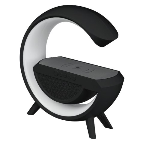 Głośnik Bluetooth LED RGB z ładowarką indukcyjną, czarny