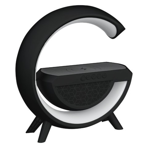 Głośnik Bluetooth LED RGB z ładowarką indukcyjną, czarny