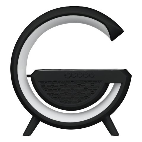 Głośnik Bluetooth LED RGB z ładowarką indukcyjną, czarny