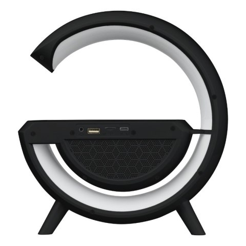 Głośnik Bluetooth LED RGB z ładowarką indukcyjną, czarny