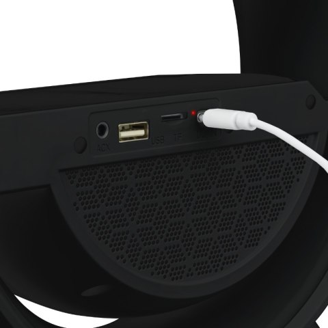 Głośnik Bluetooth LED RGB z ładowarką indukcyjną, czarny