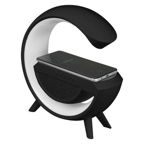 Głośnik Bluetooth LED RGB z ładowarką indukcyjną, czarny