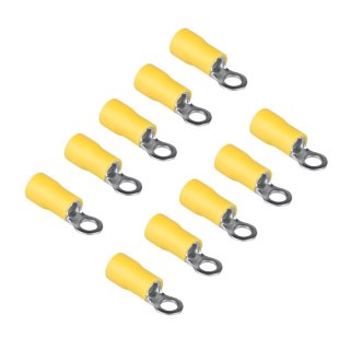 Konektor izolowany oczkowy, M4, 6 mm2, żółty, 10 szt.