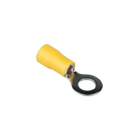 Konektor izolowany oczkowy, M6, 6 mm2, żółty, 10 szt.