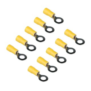 Konektor izolowany oczkowy, M6, 6 mm2, żółty, 10 szt.