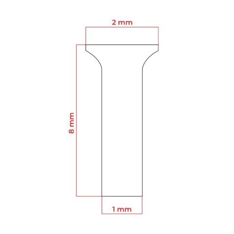 Konektor izolowany tulejka miedziana 8 mm, 0,75 mm2, niebieski, 100 szt.