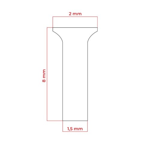 Konektor izolowany tulejka miedziana 8 mm, 0,75 mm2, niebieski, 100 szt.
