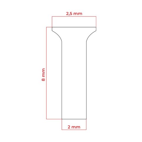 Konektor izolowany tulejka miedziana 8 mm, 1,5 mm2, czarny, 100 szt.