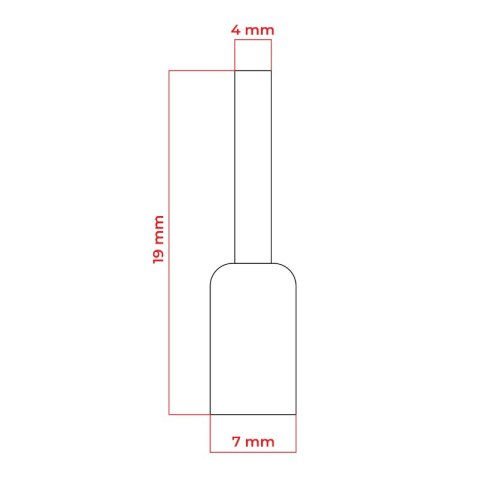 Konektor izolowany tulejka miedziana 8 mm, 6 mm2, pomarańczowy, 10 szt.