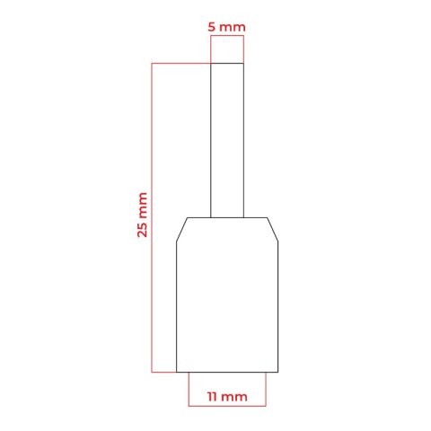 Konektor podwójnie izolowany tulejka miedziana 14 mm, 6 mm2, zielony, 10 szt.