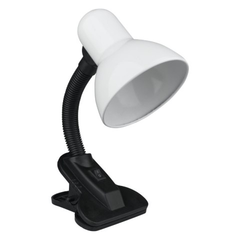 Lampka E27 z klipsem, biała