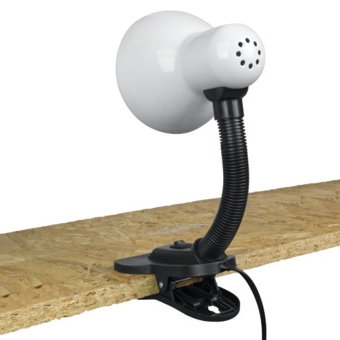 Lampka E27 z klipsem, biała