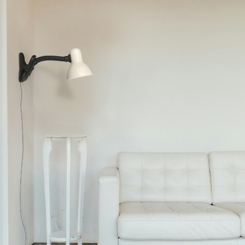 Lampka E27 z klipsem, biała