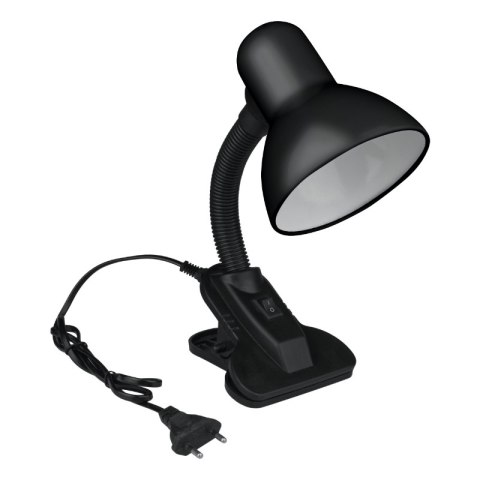 Lampka E27 z klipsem, czarna
