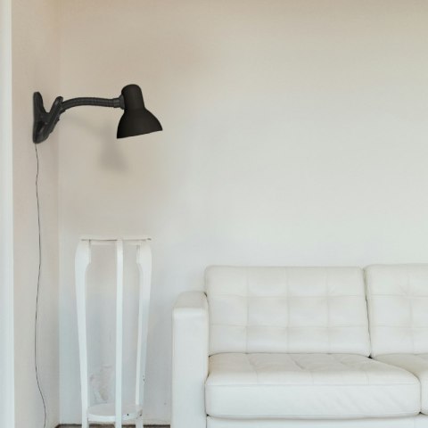 Lampka E27 z klipsem, czarna