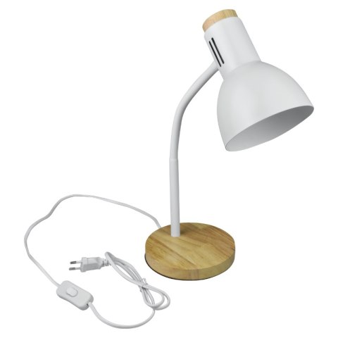 Lampka biurkowa E27, biała