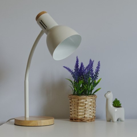 Lampka biurkowa E27, biała