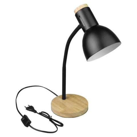 Lampka biurkowa E27, czarna