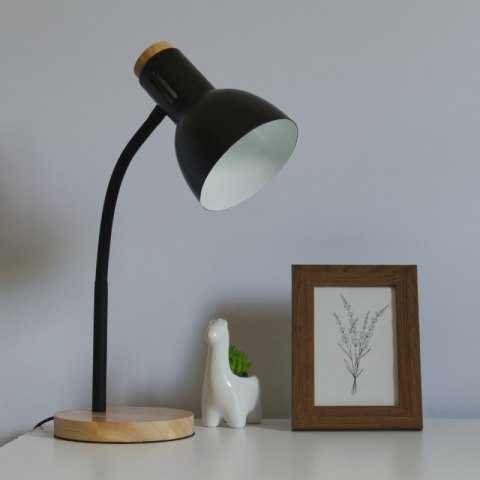 Lampka biurkowa E27, czarna