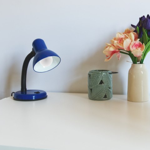 Lampka biurkowa E27, niebieska