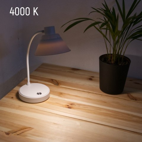 Lampka biurkowa LED, ładowalna, 150 lm, 3000/4000/6400 K, biała