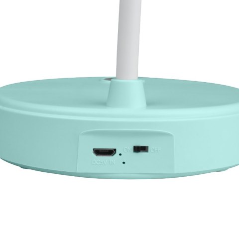 Lampka biurkowa LED, ładowalna, 150 lm, 3000/4000/6400 K, miętowa