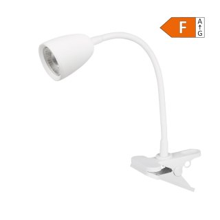 Lampka biurkowa LED z klipsem, 4 W, 420 lm, 4000 K, biała DPM