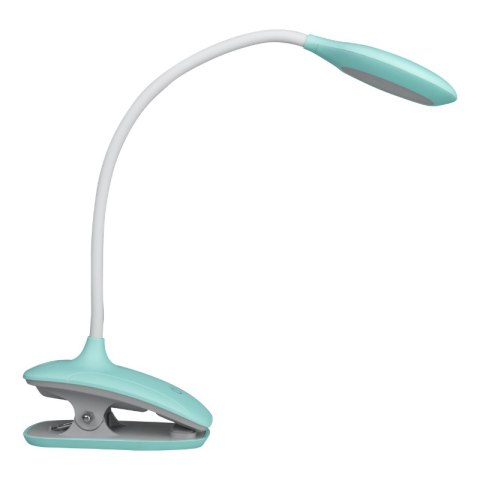 Lampka biurkowa LED z klipsem, ładowalna, 150 lm, 3000/4000/6400 K, miętowa