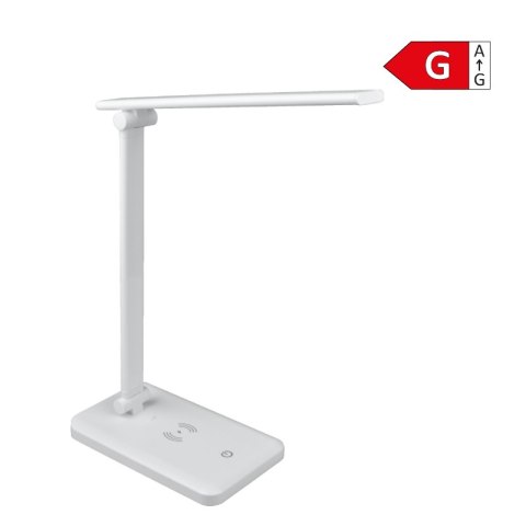 Lampka biurkowa LED z ładowarką indukcyjną, 3,6 W, 142 lm, 6000 K, biała