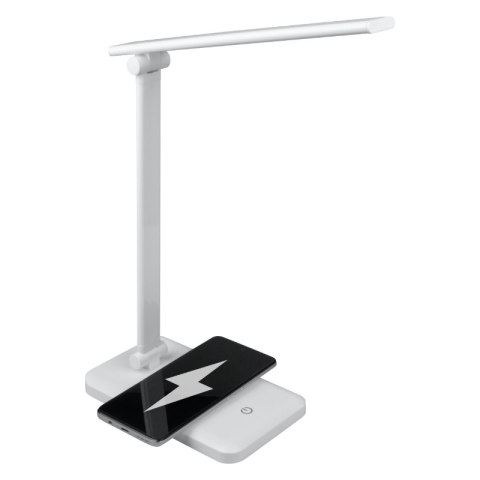 Lampka biurkowa LED z ładowarką indukcyjną, 3,6 W, 142 lm, 6000 K, biała