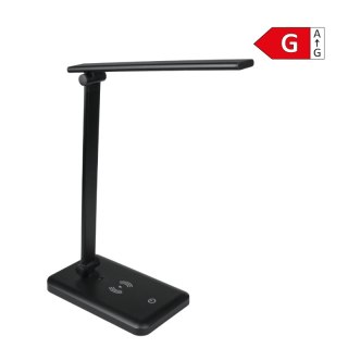 Lampka biurkowa LED z ładowarką indukcyjną, 3,6 W, 142 lm, 6000 K, czarna