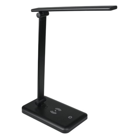 Lampka biurkowa LED z ładowarką indukcyjną, 3,6 W, 142 lm, 6000 K, czarna