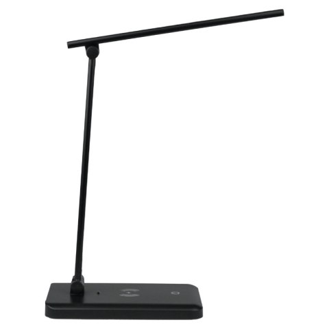 Lampka biurkowa LED z ładowarką indukcyjną, 3,6 W, 142 lm, 6000 K, czarna