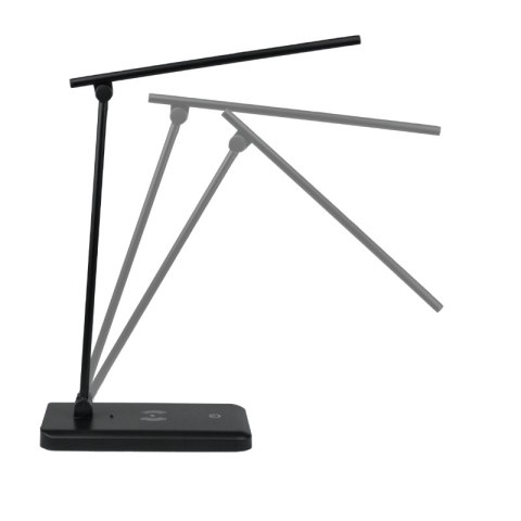 Lampka biurkowa LED z ładowarką indukcyjną, 3,6 W, 142 lm, 6000 K, czarna