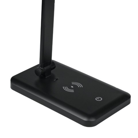 Lampka biurkowa LED z ładowarką indukcyjną, 3,6 W, 142 lm, 6000 K, czarna