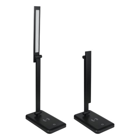 Lampka biurkowa LED z ładowarką indukcyjną, 3,6 W, 142 lm, 6000 K, czarna