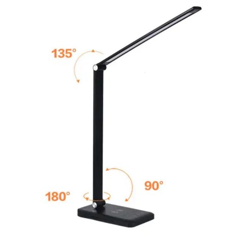 Lampka biurkowa LED z ładowarką indukcyjną, 5 W, 400 lm, 3000-6000 K, biała