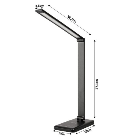 Lampka biurkowa LED z ładowarką indukcyjną, 5 W, 400 lm, 3000-6000 K, biała