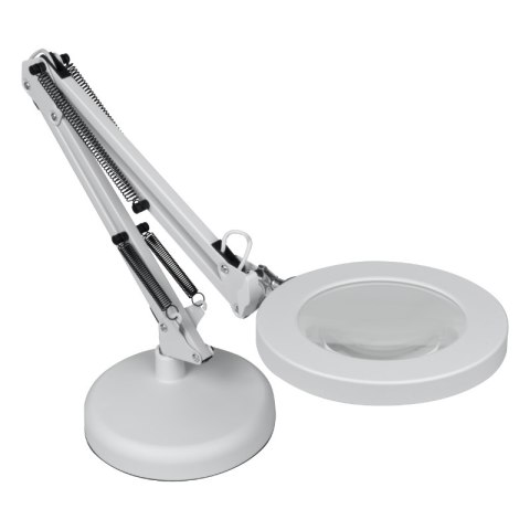 Lampka biurkowa LED z lupą, USB, 8 W, 450 lm, 3000-6000 K, biała