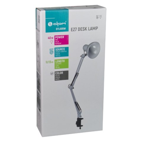 Lampka biurkowa składana E27, biała