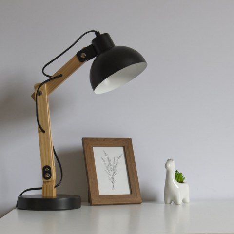Lampka biurkowa składana E27, czarna