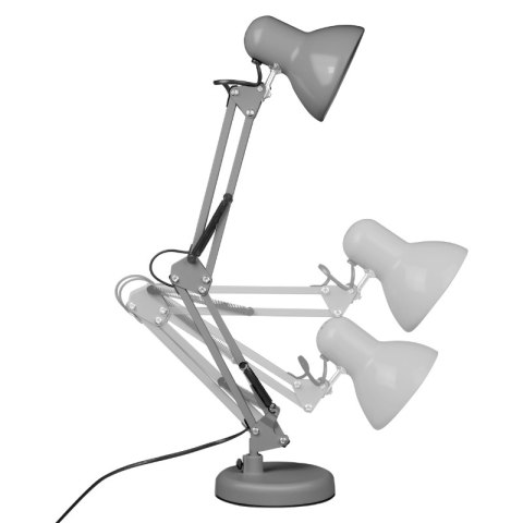 Lampka biurkowa składana E27, szara