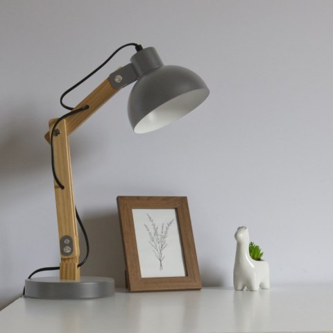 Lampka biurkowa składana E27, szara