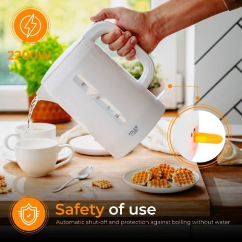 Adler Czajnik elektryczny 2,2 L - biały