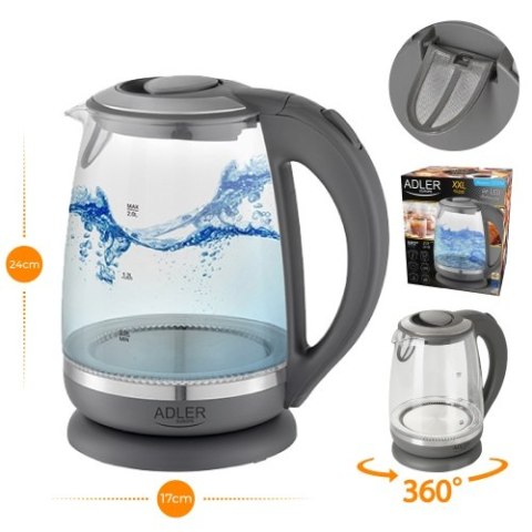 Adler Czajnik szklany 2,0 L