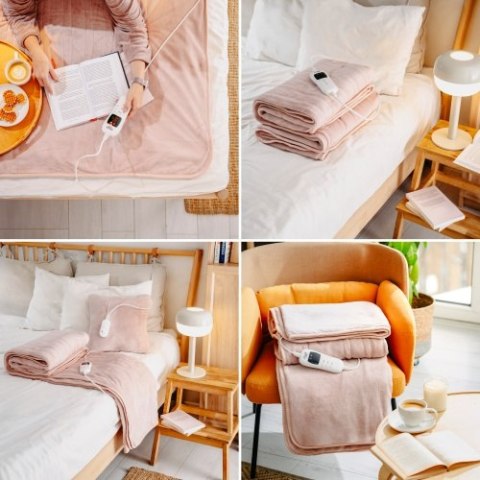 Adler Koc elektryczny - Super Miękki Nakładany z Pilotem LCD | 160x180 cm