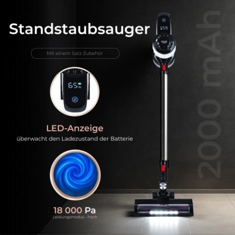 Adler Odkurzacz pionowy - Bezworkowy z bezszczotkową technologią silnika